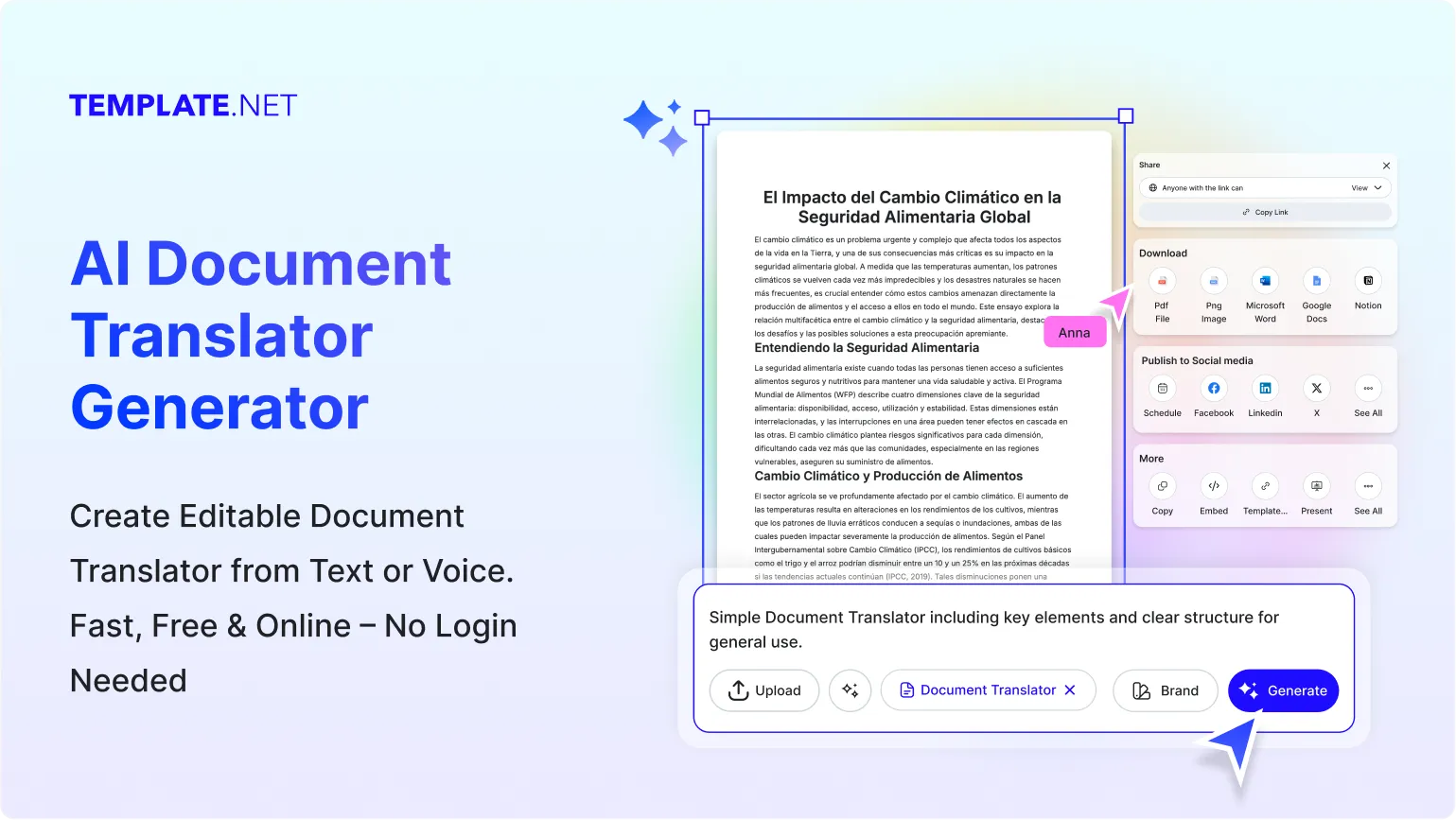Free AI Translator Document Generator, Professional Multilingual Document Translation Tool